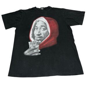 VTG Y2K Tupac 2Pac Rap Tee Shirt Flying Horse 2XL Hennessy Capri Sun